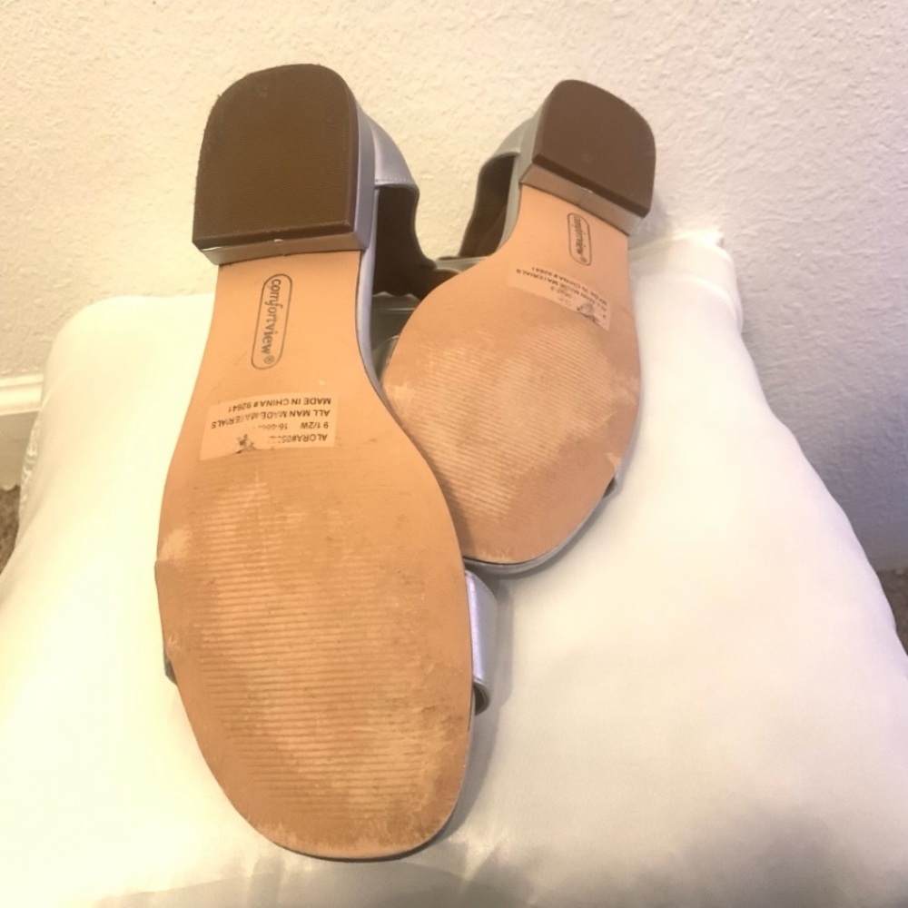 Comfortview Collection Silver Sandals. Size 7W, 8W and 9.5W - Picture 9 of 10